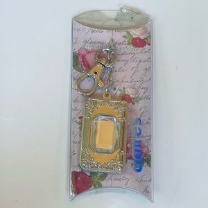 Claire’s Silver Faux Jewel Lipgloss Keychain